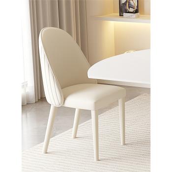奶油風餐桌椅子小戶型家用吃飯凳子南瓜餐椅現代簡約客廳椅