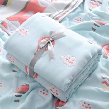 新生嬰兒浴巾純棉紗布超柔吸水洗澡包被初生寶寶紗巾兒童毛巾被子