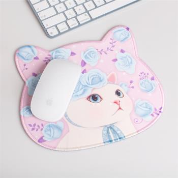 韓國Jetoy可愛貓咪裝飾鼠標墊防滑創意布面電腦桌墊杯墊女生腕墊