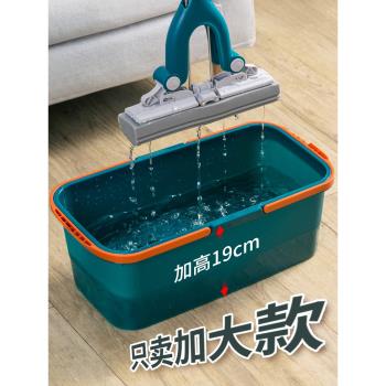 大號加厚塑膠洗拖把桶 清潔專用涮拖把拖地桶神器矩形擠水桶單桶J