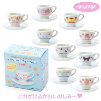 迷你茶杯 三麗鷗正版陶瓷食玩sanrio character微縮瓷器 袖珍玩具