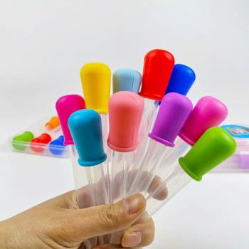 兒童滴管幼兒園教學器材手工實驗材料科學實驗玩具實驗圈塑膠教具