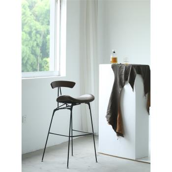 北歐實木吧椅丹麥設計師家具現代簡約吧椅歐式高腳椅吧椅|樹吱