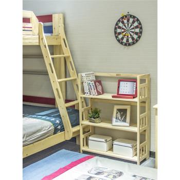 Jollybaby簡易書架落地收納置物架簡約家用兒童學生實木折疊書柜