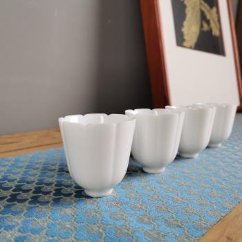小白茶具景德鎮玉泥白瓷蓋碗陶瓷杯茶具套裝家用白瓷茶碗中式單個