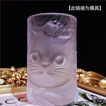 過小姐Diy浮雕貓貓杯手工硅膠模具 滴膠手工材料