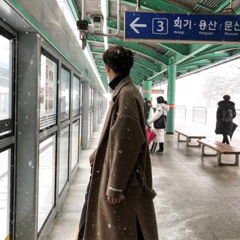 冬季新款韓版呢大衣男中長款寬松毛呢加厚情侶風衣呢子外套潮外衣