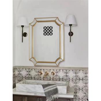 歐式化妝鏡輕奢智能浴室鏡酒店裝飾壁掛復古衛生間鏡子化妝鏡燈款