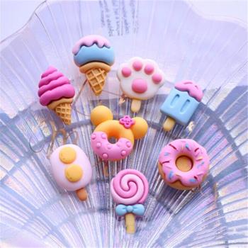 粉嫩可愛迷你樹脂磁性冰箱貼 飾品冰淇淋雪糕棒棒糖甜甜圈 一套