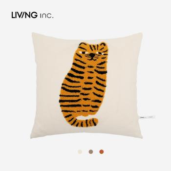 LIVING inc.大貓 卡通虎年抱枕客廳沙發靠枕套兒童可愛老虎頭靠墊