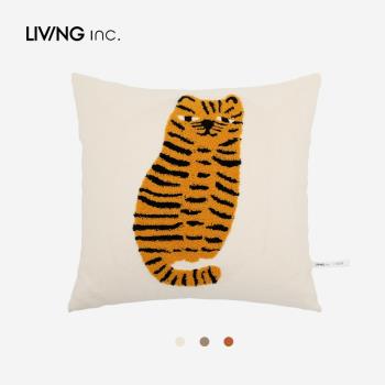 LIVING inc.大貓 卡通老虎抱枕客廳沙發靠枕套兒童房臥室可愛靠墊