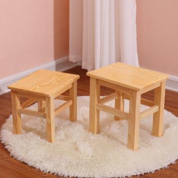 小凳子兒童小板凳家用實木小矮凳子木頭小木凳方凳坐墩原木經濟型