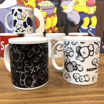 卡通創意潮牌陶瓷馬克杯水杯家用牙刷杯情侶可愛禮物咖啡泡茶杯子