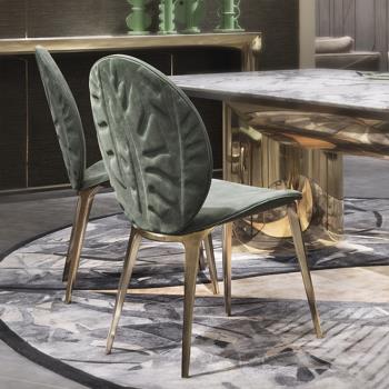 意大利設計師輕奢餐椅家用意式椅子北歐高端設計感現代簡約靠背椅