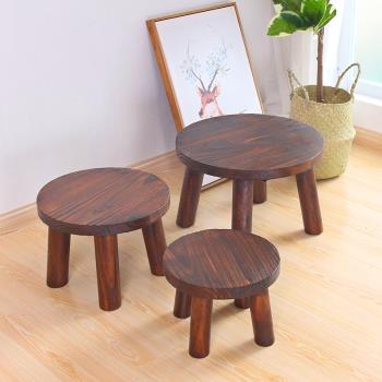小凳子實木家用小椅子時尚換鞋凳圓凳成人沙發凳矮凳子創意小板凳
