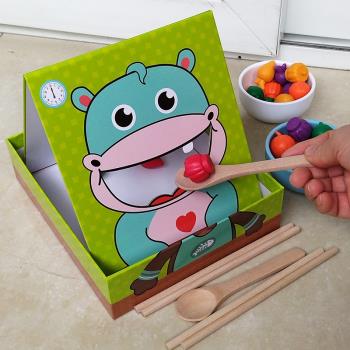 喂食游戲寶寶學習用勺用筷兒童蒙氏早教益智玩具幼兒園中小班教具