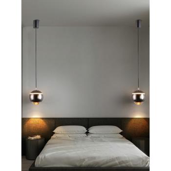 臥室床頭吊燈現代簡約輕奢網紅升降高級感極簡主臥長吊線小吊燈具