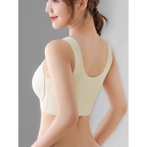 運動內衣女運動防震防下垂大胸顯小薄款全罩杯無痕睡眠背心文胸罩