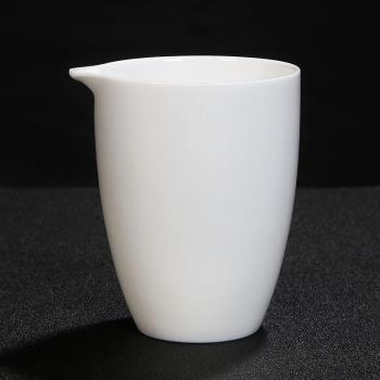 德化白瓷高白瓷陶瓷蓋碗茶杯大茶壺純白色公道杯分茶器