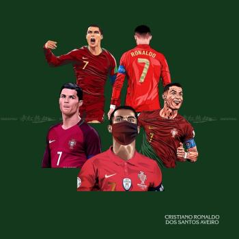 葡萄牙球星C羅納爾多汽車貼紙足球世界杯國家隊防水油箱蓋裝飾貼
