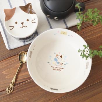 樹下盒FUKU日杯小貓創意帶蓋陶瓷