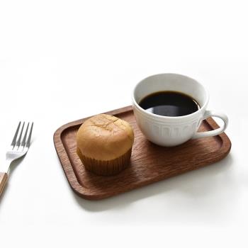 日式家用實木托盤創意長方形木盤子ins餐盤托木質茶盤杯盤收納盤