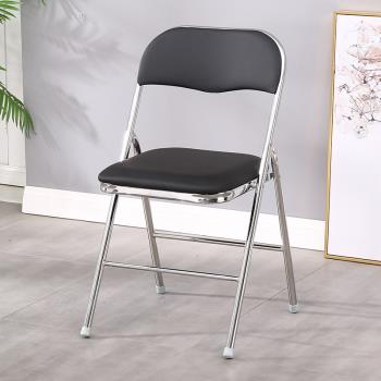 簡易凳子靠背椅家用折疊椅子便攜辦公椅會議椅電腦椅座椅宿舍椅子