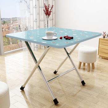 餐桌家用小戶型長方形飯桌擺攤便攜式可折疊桌吃飯桌簡易加長桌子