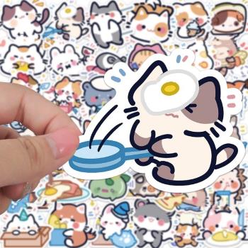 原創小動物的日常貼紙可愛貓貓創意手賬貼筆記本電腦水杯防水貼畫