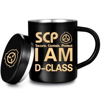 scp基金會周邊杯子 動漫304不銹鋼馬克杯 二次元 茶杯水杯