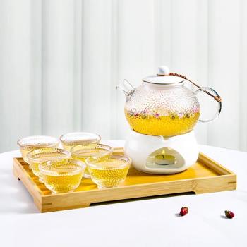 日式耐熱透明杯水果蠟燭花茶壺