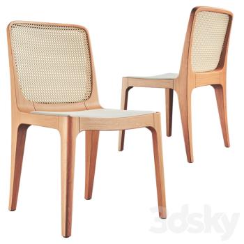 編藤餐椅實木家用椅子現代中式靠背書房椅北歐簡約餐廳酒店咖啡椅