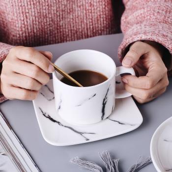 陶瓷咖啡杯碟創意高檔咖啡杯套裝拿鐵美式咖啡具歐式下午茶茶具