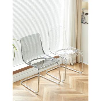 亞克力餐椅家用簡約現代透明椅子靠背凳設計師托亞斯椅創意餐桌椅