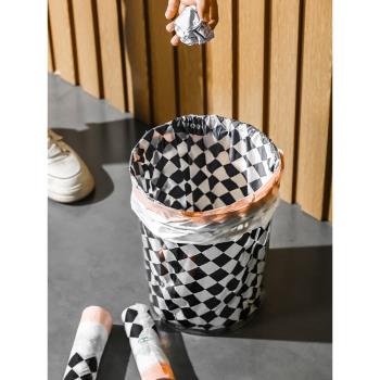 創意抽繩垃圾袋家用加厚手提式大號廚房商用一次性自動收口塑料袋