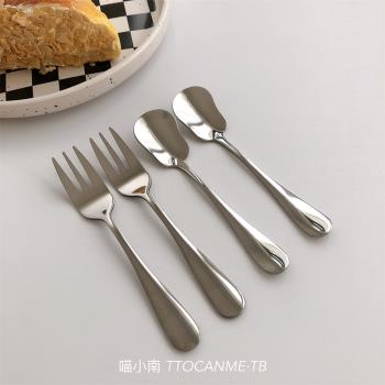 （吃甜品~nice）可愛刀叉勺蛋糕叉勺早餐麥片水果小不銹鋼黃油刀