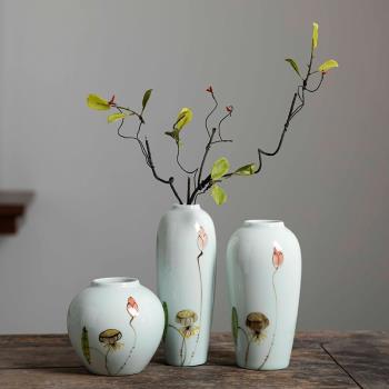 景德鎮水培陶瓷小花瓶組合家用客廳玄關創意插花干花花藝家居飾品