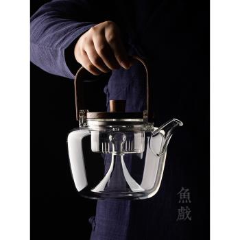 玻璃煮茶壺耐高溫燒水壺大容量蒸煮茶器黑白茶全自動煮水壺電陶爐