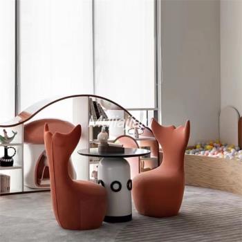 設計師創意玻璃鋼異形造型鯨魚尾椅個性酒店大堂售樓處接待椅