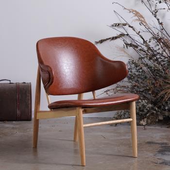 設計師原創陽臺休閑椅咖啡椅簡約臥室客廳單人沙發椅個性扶手椅子