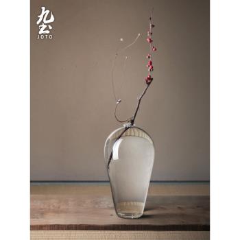 九土日式禪意客廳餐桌玻璃花瓶