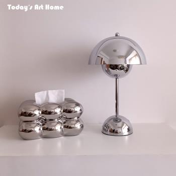 丹麥設計師藝術臺燈婚慶花苞燈北歐輕奢個性充電蘑菇燈書桌床頭燈