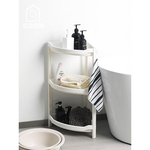 浴室置物架衛生間臉盆架廁所儲物架洗手間收納架子塑料三角架落地