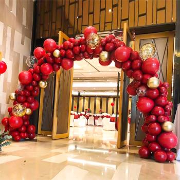 網紅慶典氣球拱門支架店鋪開業婚禮生日場景佈置立柱商場新年活動