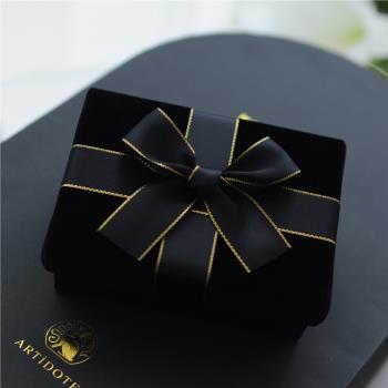 喜糖盒創意結婚伴娘伴手禮盒美妝口紅禮物盒空盒高檔黑色絲絨禮盒