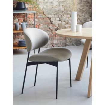 UP設計師家居奶油風餐椅網紅椅子北歐現代簡約家用坐墊靠背餐椅
