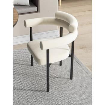 UP設計師家居網紅奶油風餐椅意式輕奢現代簡約椅子2022新款家用