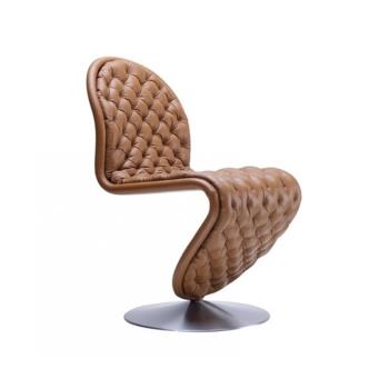 創意北歐設計師休閑S形椅蛇形單人輕奢客廳別墅陽臺品質拉扣座椅