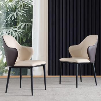 北歐餐椅家用現代簡約輕奢意式靠背椅極簡歐式網紅設計師椅子酒店