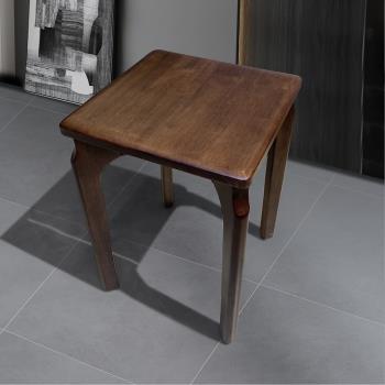實木凳子橡膠木板材方凳仿古簡約家用商用餐桌經濟型可重疊長腳凳